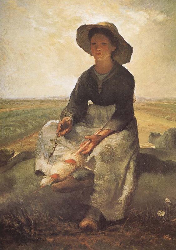Jean Francois Millet Shepherdess oil painting picture